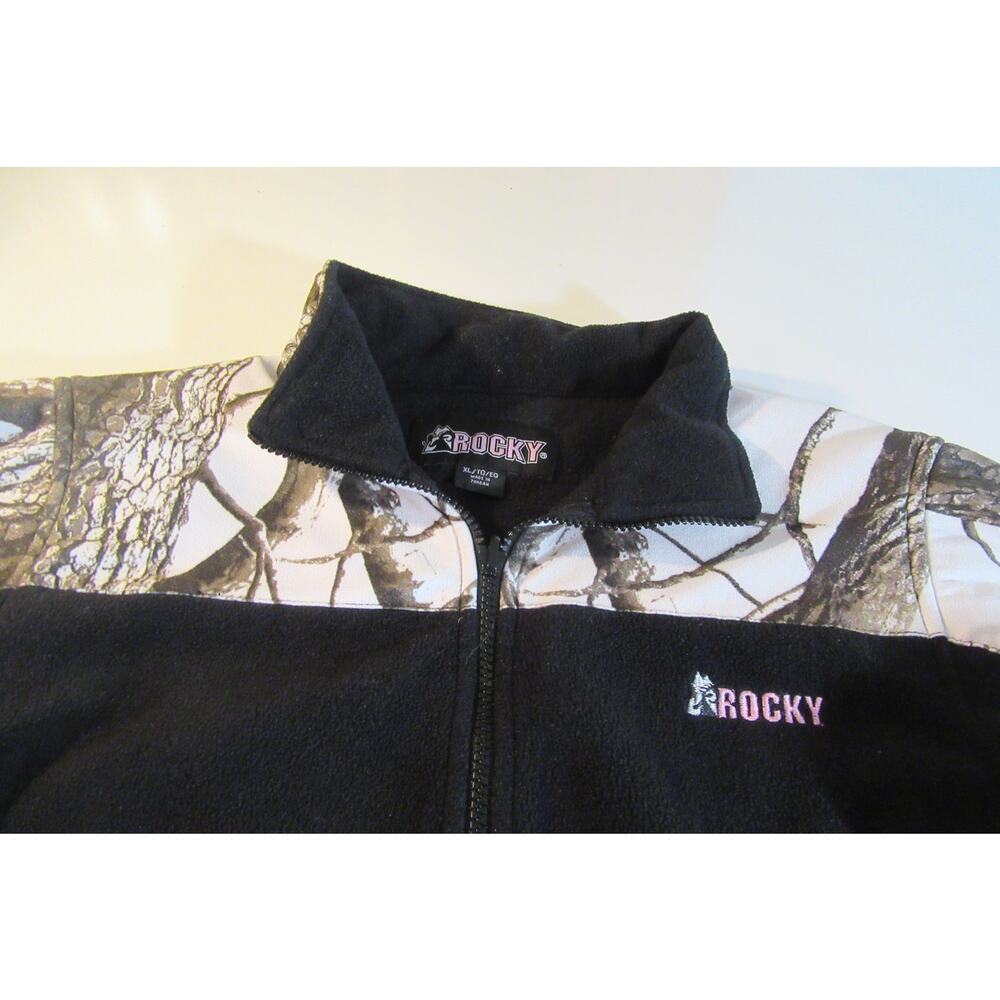 Women’s Rocky 602418 Black & Realtree Hardwoods Snow Fleece Jacket Size XL - Picture 2 of 9